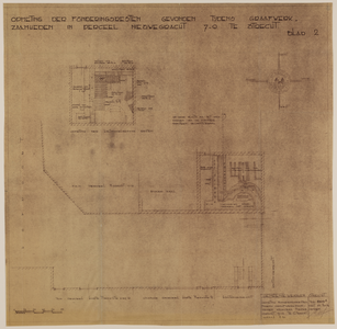 217500 Opmetingen van de gevonden funderingsresten van de vroegere St. Paulusabdij te Utrecht, tijdens ...